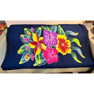 New Design Rayon Sarong Hand Painted Flower Design Handmade In Bali